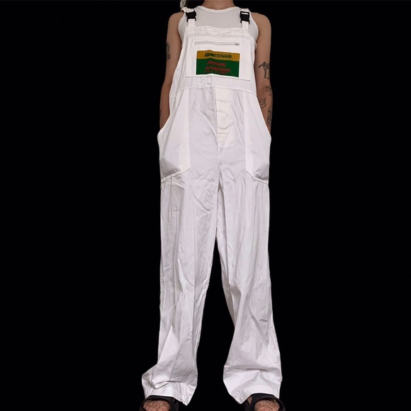 Vintage Pants - Vintage white overalls